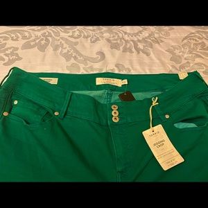 *NWT* Torrid Sz: 24 Green Crop Jeggings